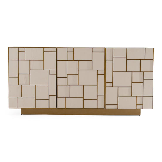 Auer - Mid-Century Modern Cream Ash + Gold Buffet - image 2