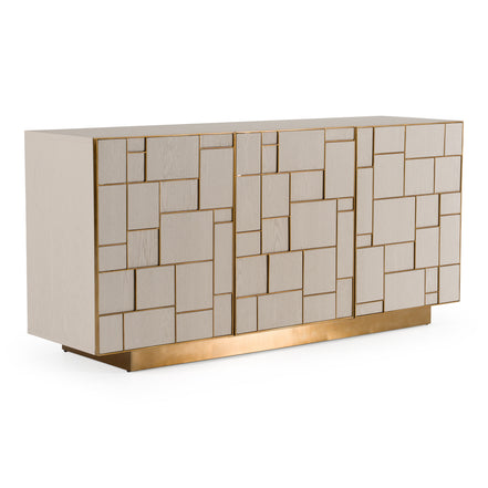 Auer - Mid-Century Modern Cream Ash + Gold Buffet - image 3