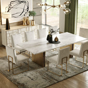 Auer - Mid-Century Modern Cream Ash + Gold Buffet