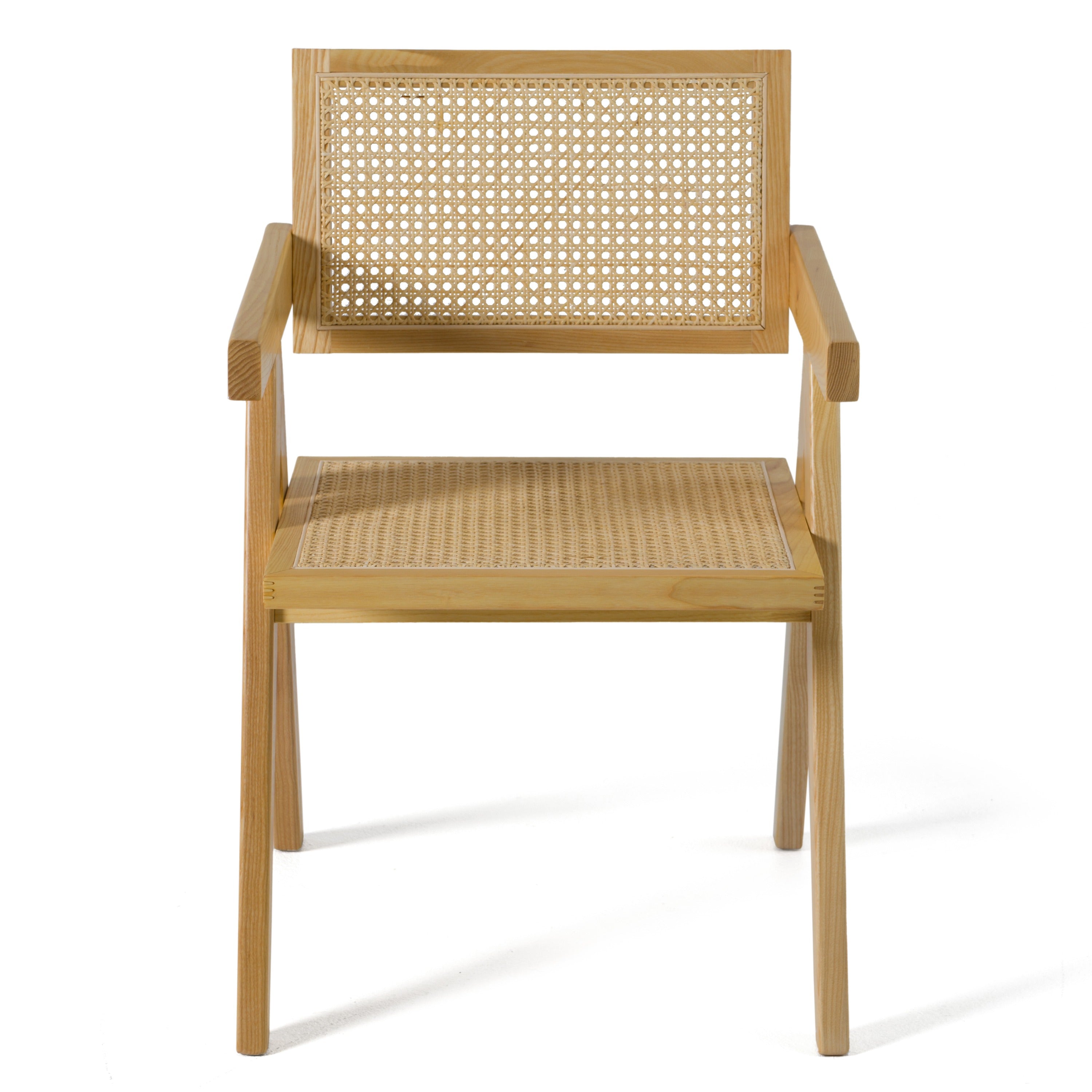 Aurora Modern Light Rattan and Natural Ash Dining Armсhair - image 3
