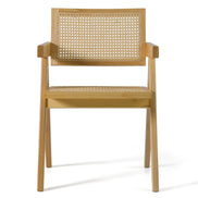 Aurora Modern Light Rattan and Natural Ash Dining Armсhair - image 4