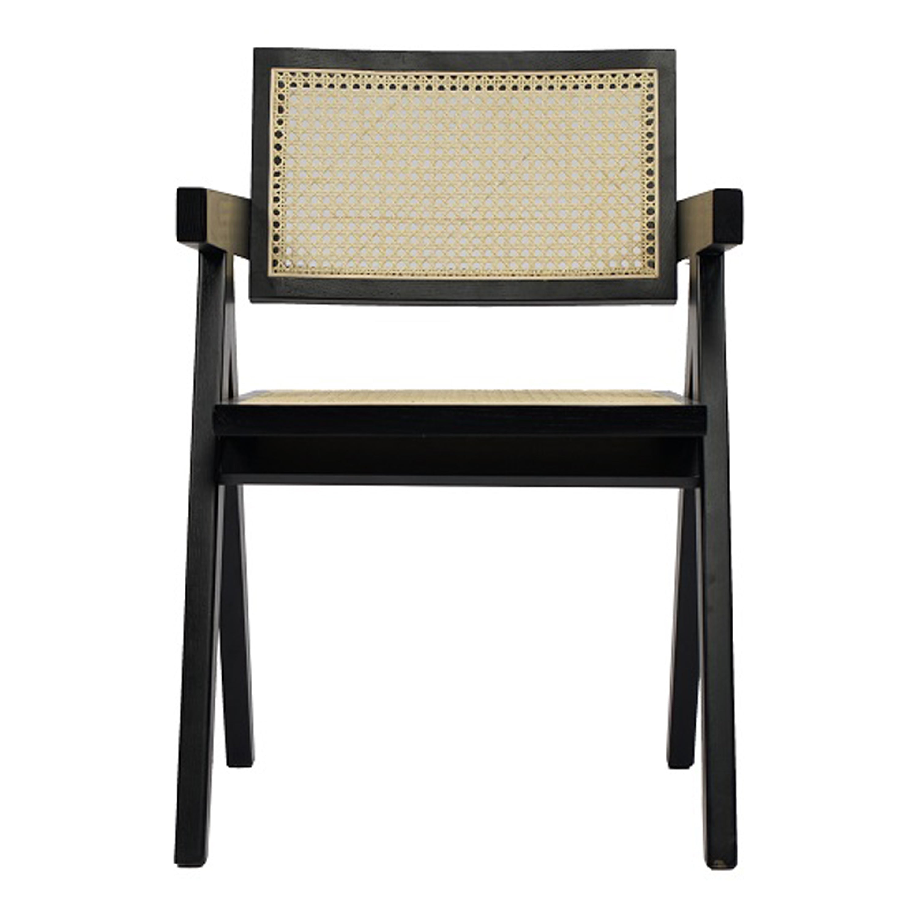 Aurora Modern Rattan and Wenge Dining Armchair - image 3