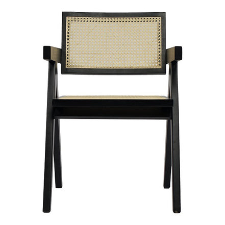 Aurora Modern Rattan and Wenge Dining Armchair - image 3