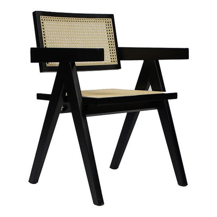 Aurora Modern Rattan and Wenge Dining Armchair - image 4