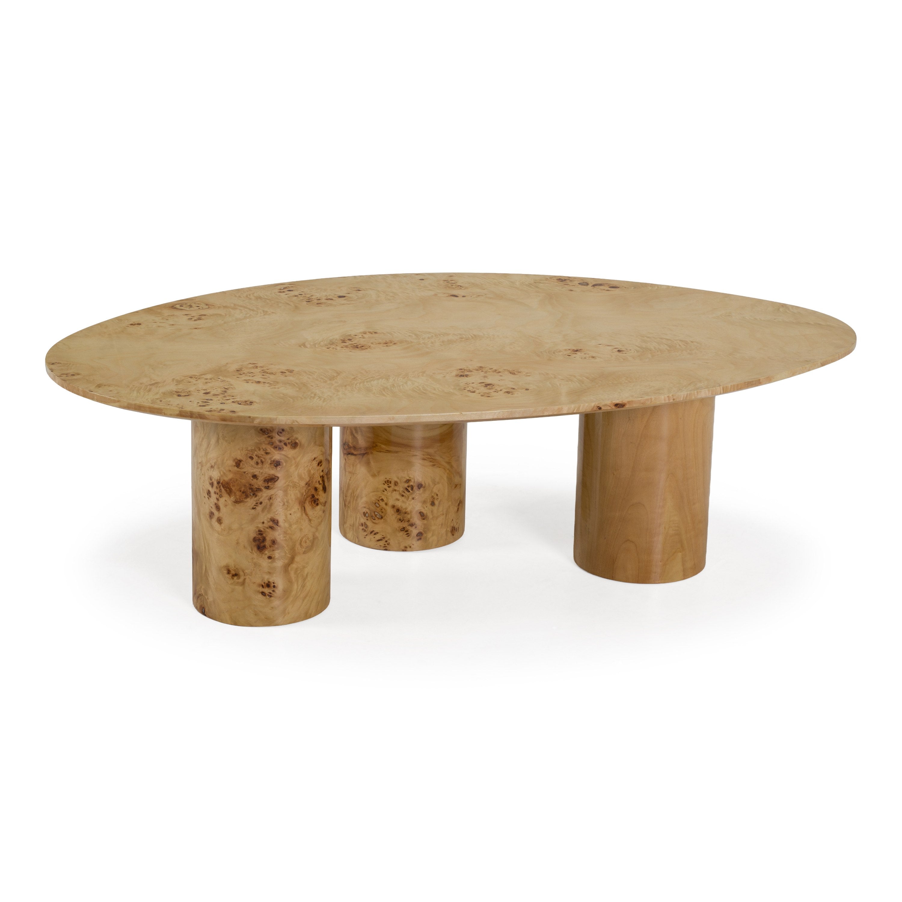Avril - Modern Burl Freeform Coffee Table
