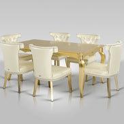 Imperial Transitional Gold Crocodile Dining Table - image 4