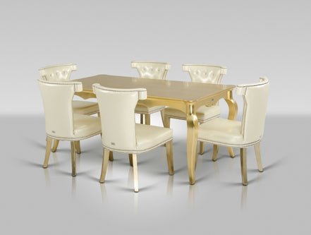 Imperial Transitional Gold Crocodile Dining Table - image 4