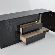 Skyline Modern Black Crocodile Lacquer Buffet - image 2