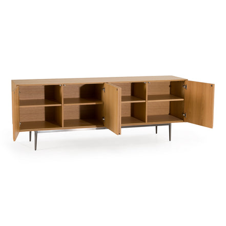 Azteca - Modern White Oak + Black Geometric Pattern Buffet - image 3