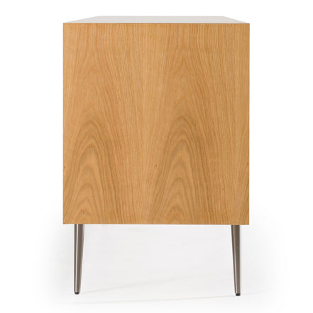 Azteca - Modern White Oak + Black Geometric Pattern Buffet - image 4