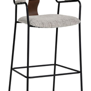 Couva Barstool (Set of 2) Gray Tweed