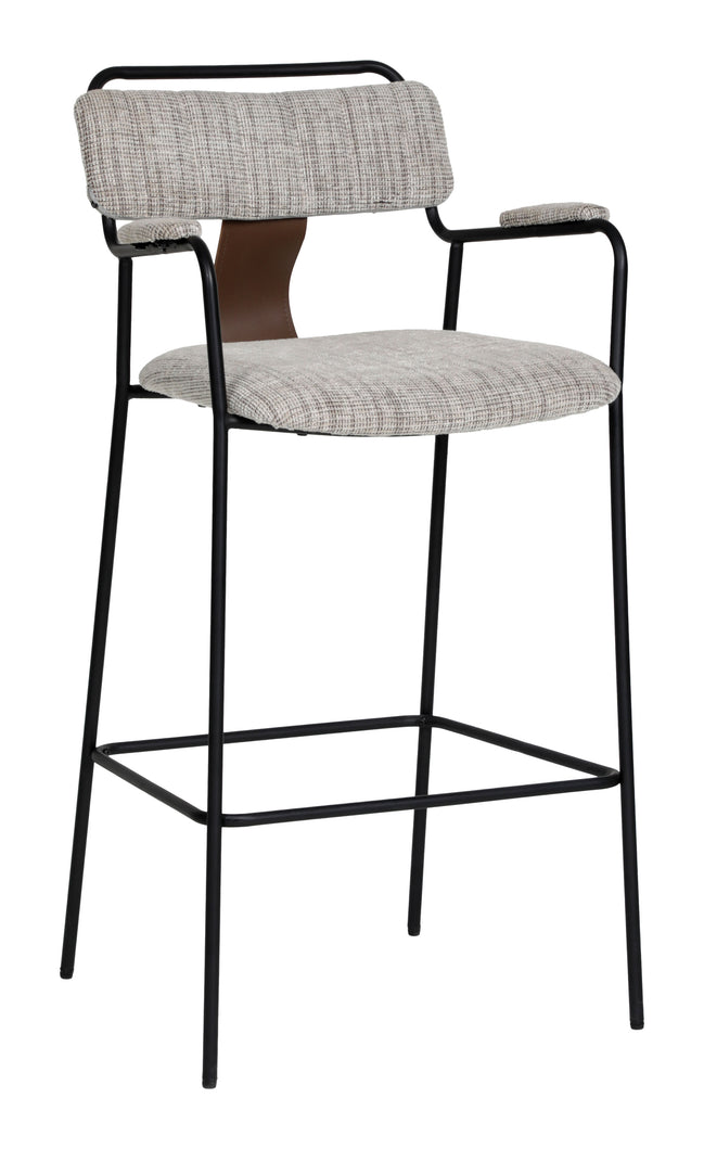 Couva Barstool (Set of 2) Gray Tweed