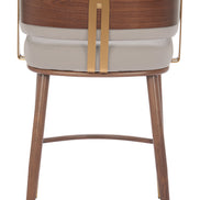 Brew Counter Stool Beige & Walnut