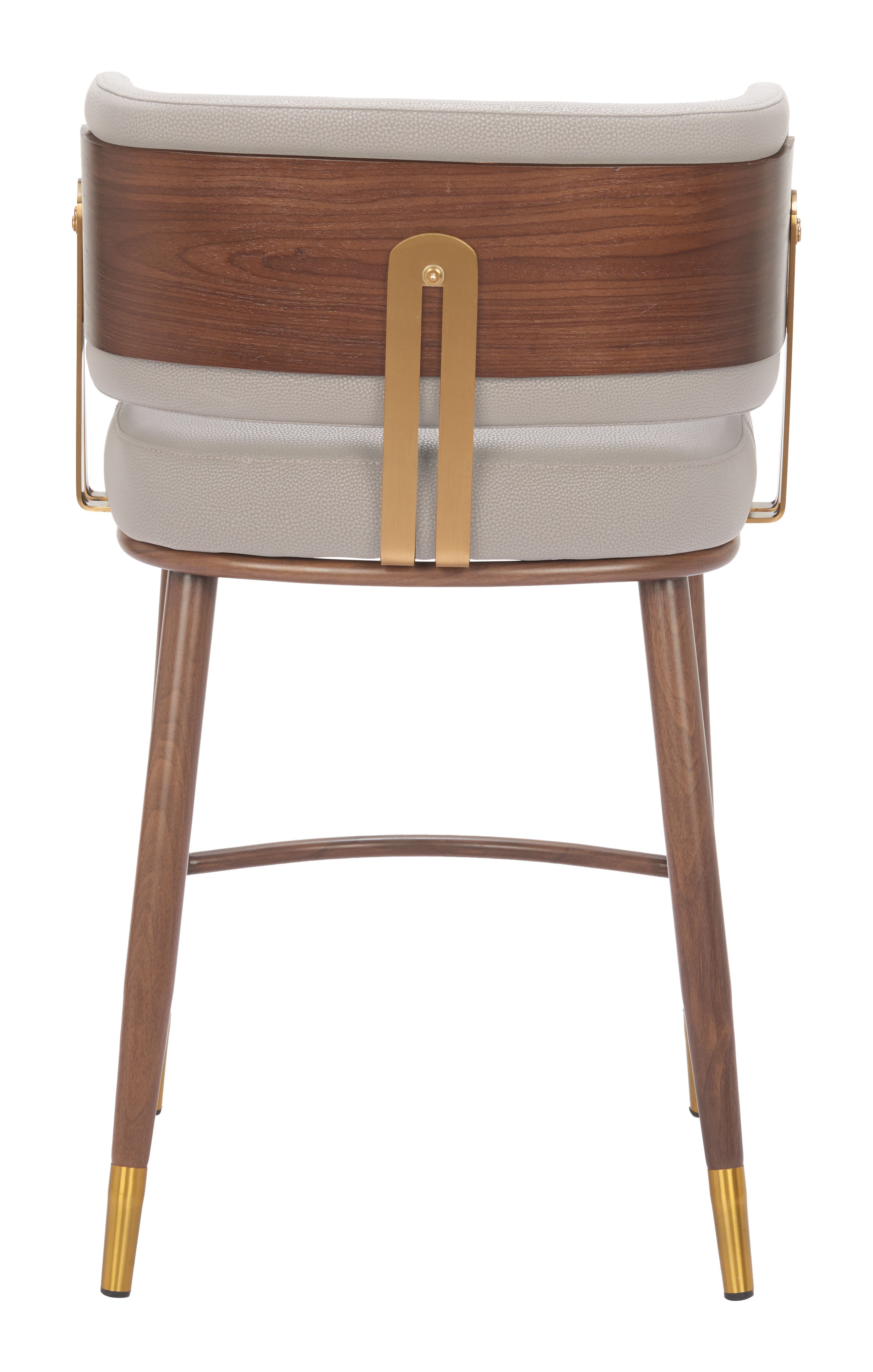 Brew Counter Stool Beige & Walnut