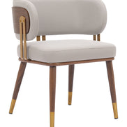 Brew Dining Chair Beige & Walnut