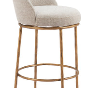 Nordhavn Swivel Barstool Beige & Gold