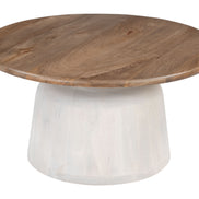 Goblet Coffee Table Brown & White