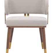 Brew Dining Chair Beige & Walnut
