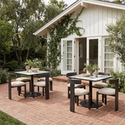 Caliza Dining Table Gray & Black