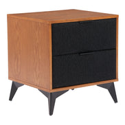 Zarif Nightstand Black & Walnut