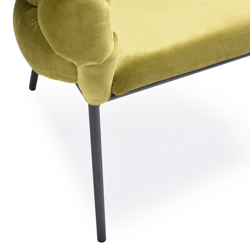 Debra Modern Green Fabric Dining Chair - image 5