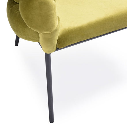 Debra Modern Green Fabric Dining Chair - image 5