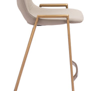 Desi Counter Stool (Set of 2) Beige & Gold
