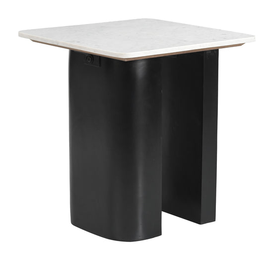 Fiora Side Table White & Black