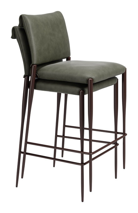 Freesia Barstool (Set of 2) Olive Green
