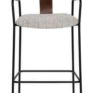 Couva Barstool (Set of 2) Gray Tweed