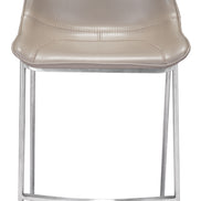 Magnus Counter Stool (Set of 2) Brown & Silver
