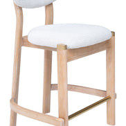 Rilou Counter Stool (Set of 2) White & Natural