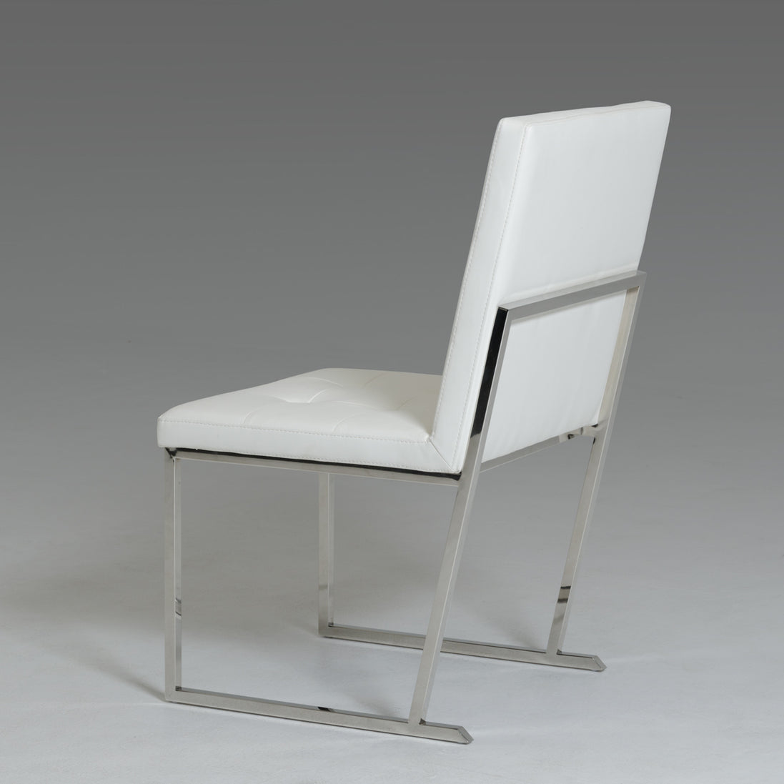 Click - Modern White Leatherette Dining Chair (Set of 2)