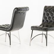 Silvie Modern Black Leatherette Dining Chair - image 2