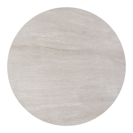 Plinn Dining Table Light Beige & White