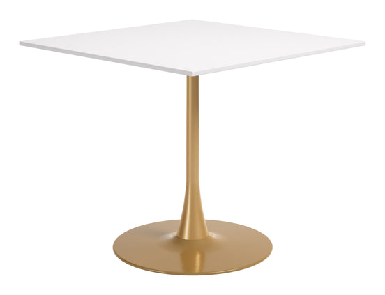 Epas Dining Table White & Gold