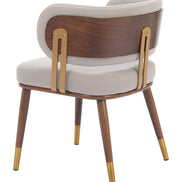 Brew Dining Chair Beige & Walnut
