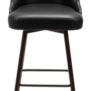 Keppel Swivel Barstool Black & Bronze