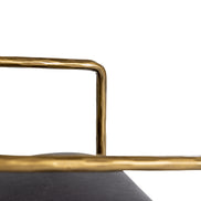 Baird - Modern Grey Velvet + Brass Counter Chair - image 5