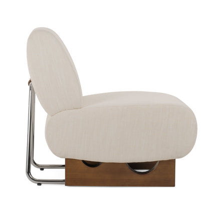 Barbara Modern Off White Accent Chair - image 3