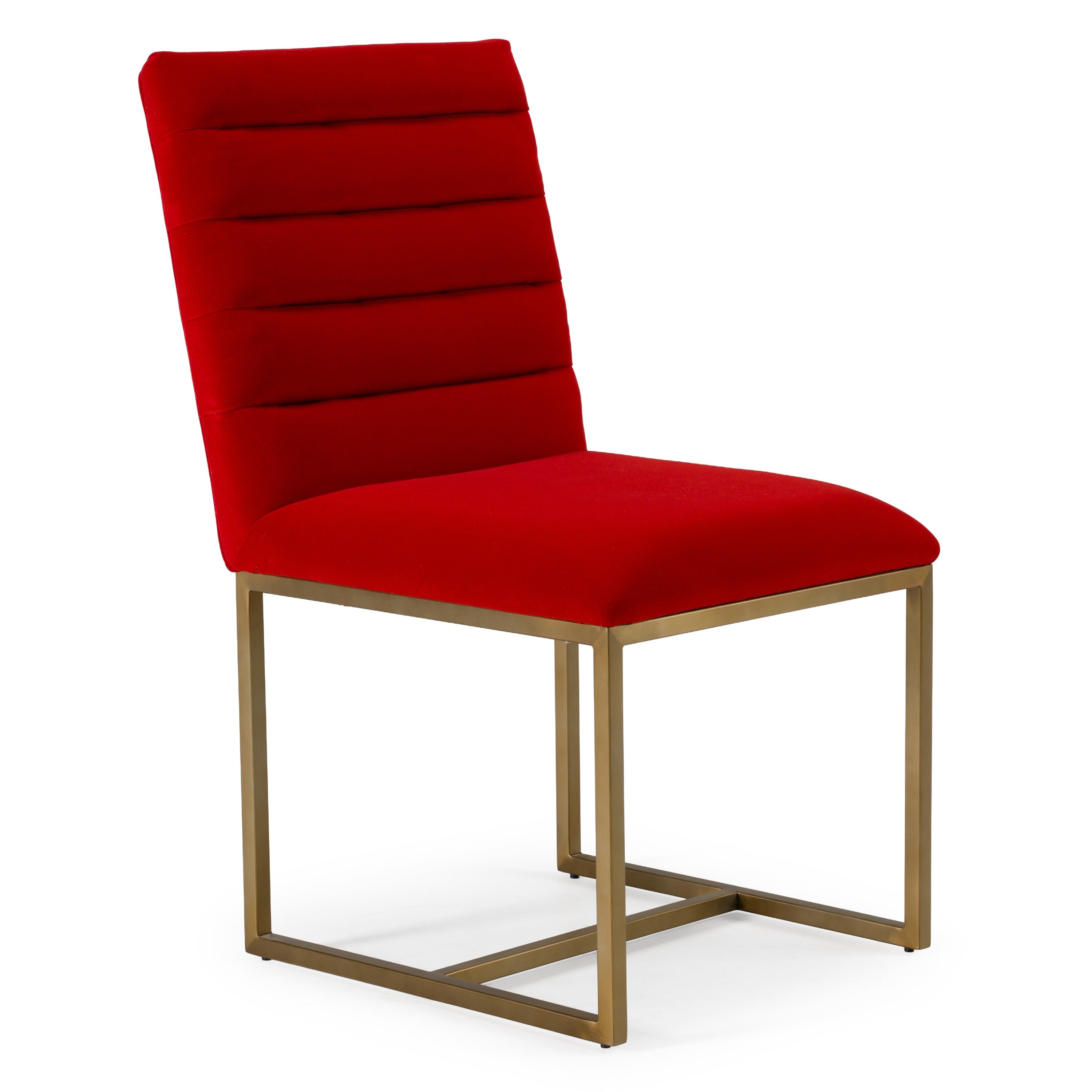 Barker - Modern Burnt Orange & Brush Gold Dining Chair (Set of 2) - image 2