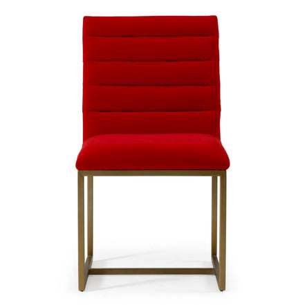 Barker - Modern Burnt Orange & Brush Gold Dining Chair (Set of 2) - image 3