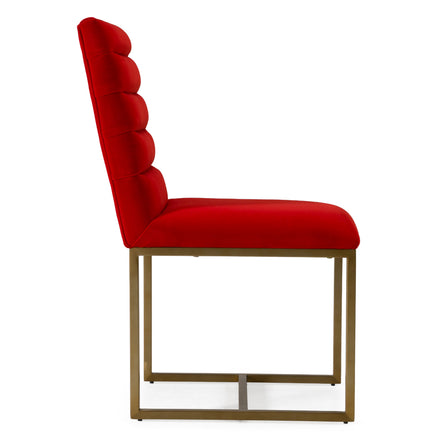 Barker - Modern Burnt Orange & Brush Gold Dining Chair (Set of 2) - image 4