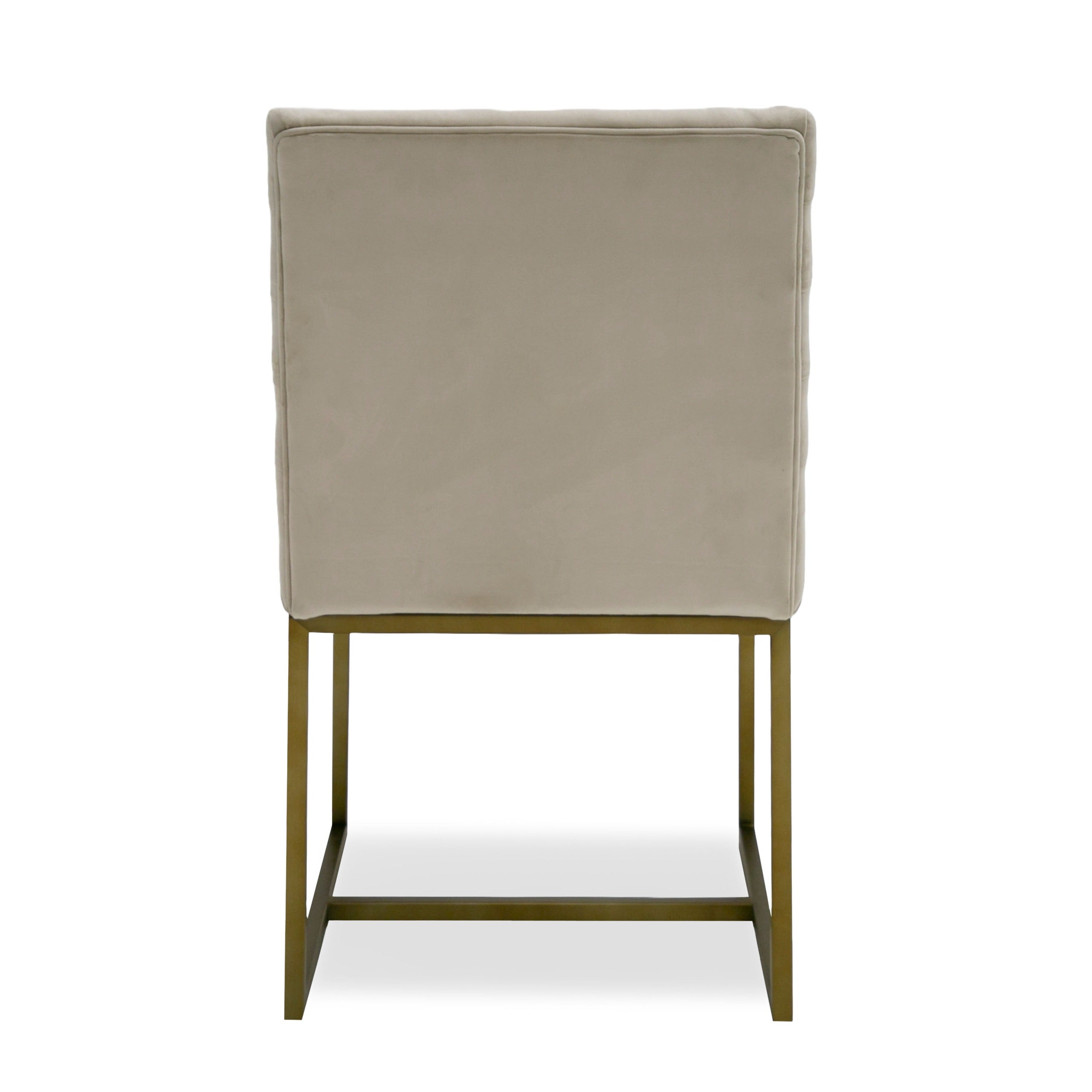 Barker - Modern Beige & Brush Gold Dining Chair (Set of 2) - image 2