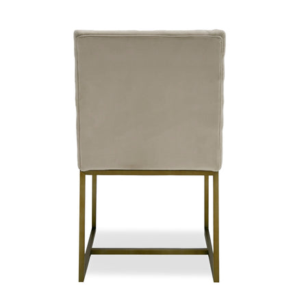 Barker - Modern Beige & Brush Gold Dining Chair (Set of 2) - image 2
