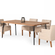 Barnum - Industrial Oak and Black Iron Live Edge Dining Table