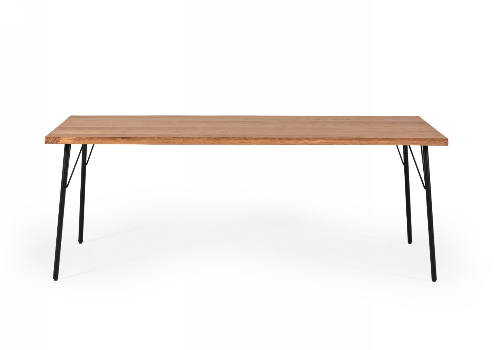 Barnum - Industrial Oak and Black Iron Live Edge Dining Table - image 2