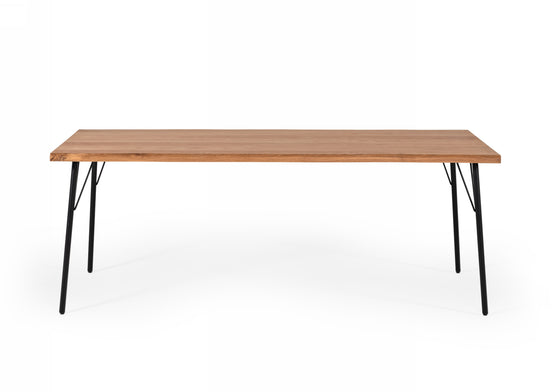 Barnum - Industrial Oak and Black Iron Live Edge Dining Table - image 2