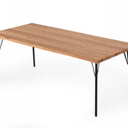 Barnum - Industrial Oak and Black Iron Live Edge Dining Table - image 3