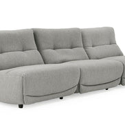 Basil - Modern Grey Fabric Large Sofa With 3 Electric Recliners - image 3